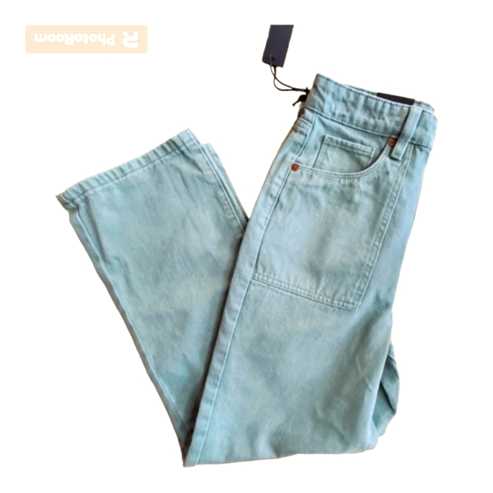 Blank nyc the baxter ribcage straight leg green size 26 - Picture 2 of 5